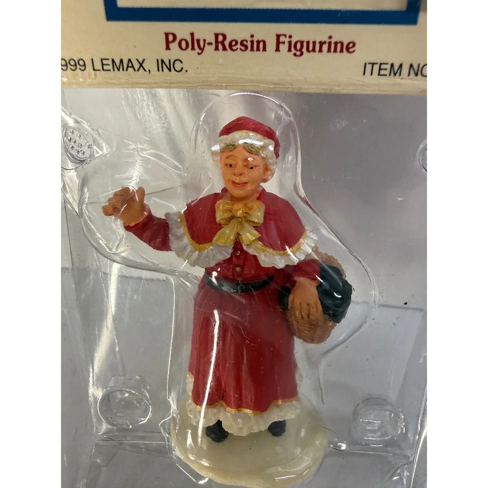 Lemax Village Collection Mrs Santa Claus Figurine 1999 Vintage 92335 Red Dress